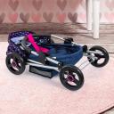 Bayer Cosy Doll Pram - Dark Blue With Pink Hearts