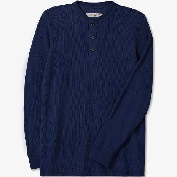 R.M. Williams Silverton Henley in Navy, Size S