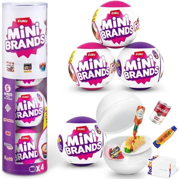 4 Pack Zuru Mini Brands: Series 3 and Series 2