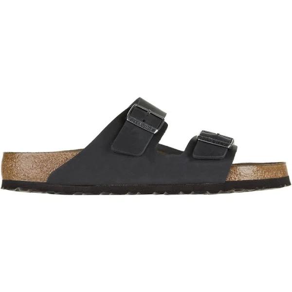 Birkenstock Arizona Oiled Leather Sandal (Black, Size 44 EU)