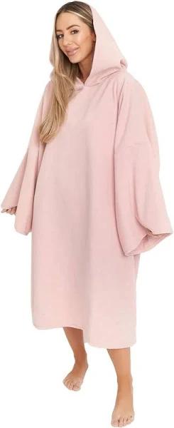 Brentfords Adults Towel Poncho - Blush