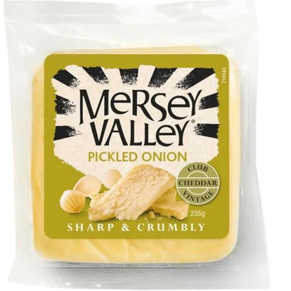 Mersey Valley Club Pickled Onion Cheddar Cheese 235g