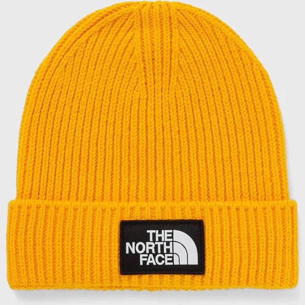 The North Face Logo Box Cuff Beanie, Summit Gold