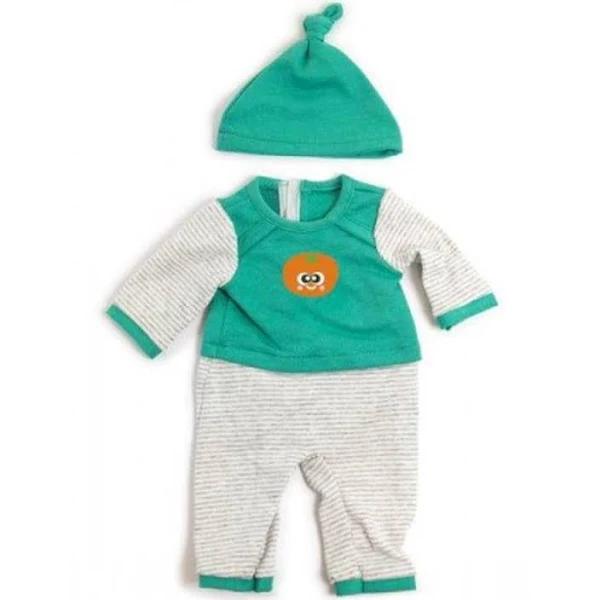 Miniland | 38-42cm Doll Clothing - Light Striped Green Pyjamas