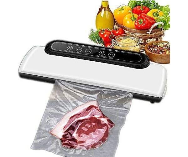 Vacuum Sealer, 5 in 1 Automatic Food Sealer Machine For Food Storage and Preservation With Dry&Moist Modes For Sous Vide,Led Indicator Lights (White)