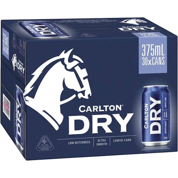 Carlton Dry Beer Case 30 x 375ml Cans