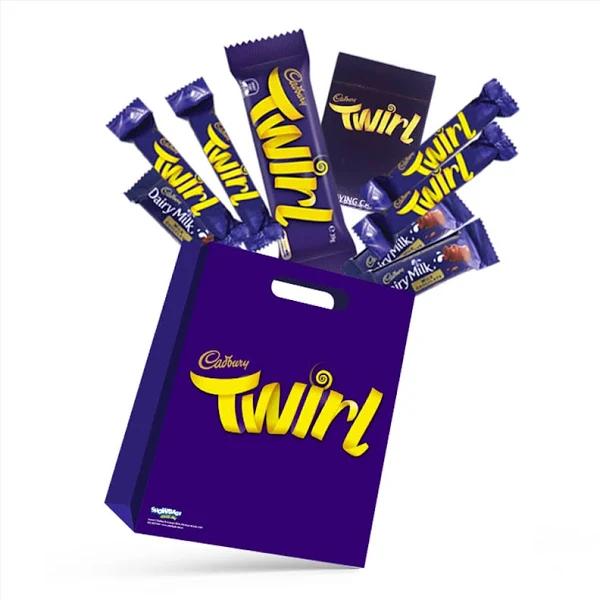 Cadbury 7pc Twirl Kids Sweets Showbag w/ Dairy Milk Chocolates/Playing Card