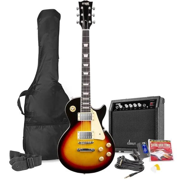 Max GigKit Sunburst Les Paul Electric Guitar Pack