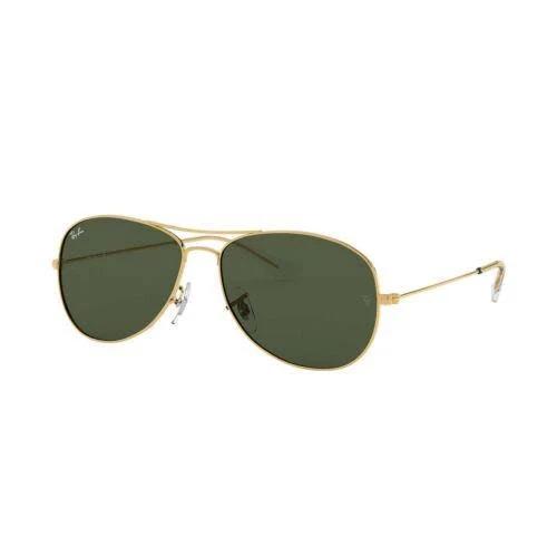 Ray-Ban Cockpit Gold Metal Green Classic G-15 59 mm Sunglasses RB3362 001 59 - Ray-Ban Sunglasses