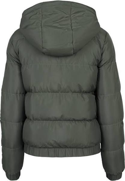 Urban Classics Ladies - Hooded Buffer Quilted Winter Jacket Olive L