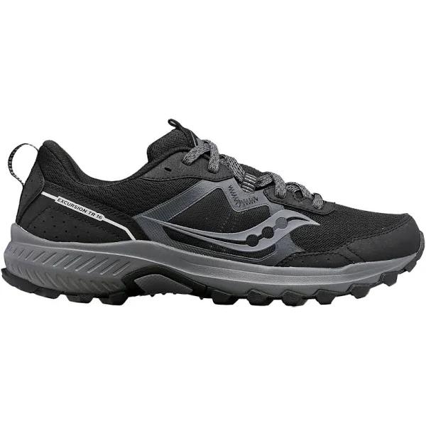 Saucony Excursion TR16 Wide Mens Trail Running Shoes - Black/Charcoal - 8.5