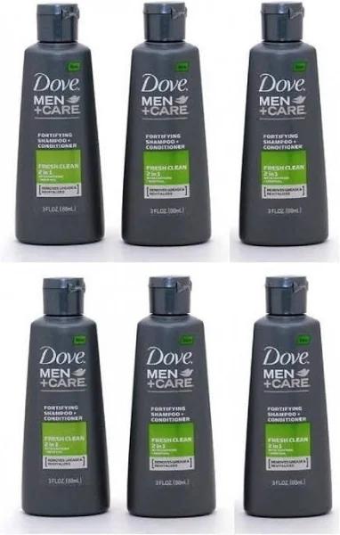 Dove Men+Care 2 in 1 Shampoo + Conditioner Fresh Clean 3 Oz Travel Siz