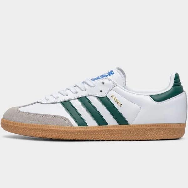 Adidas Samba Collegiate Green Shoes - Size 4 - Collegiate Green/White