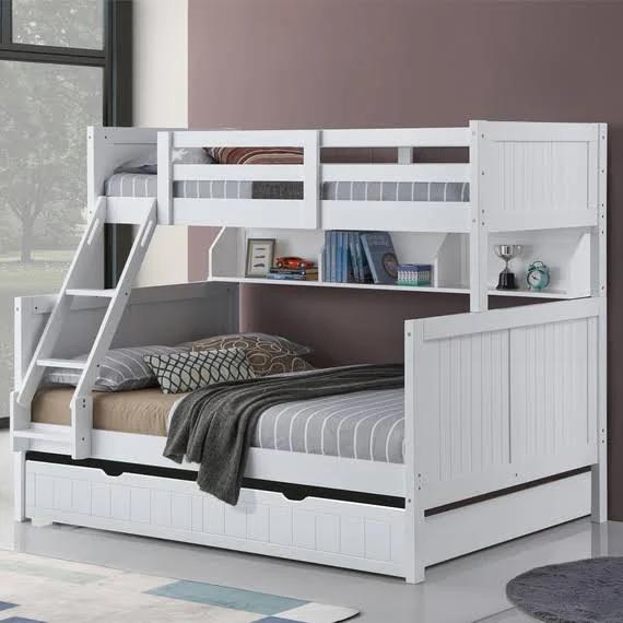 Springfield Bunk Bed With Double Trundle White by Freedom