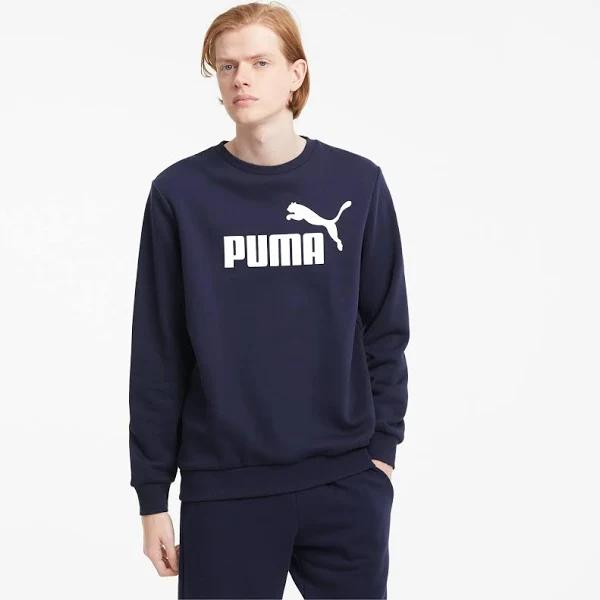 Puma Men's Essentials Big Logo Crew Sweatshirt - Peacoat L