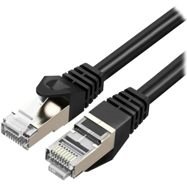 Cruxtec 5m Cat7 10GbE SF/FTP Triple Shielding Black Ethernet Cable