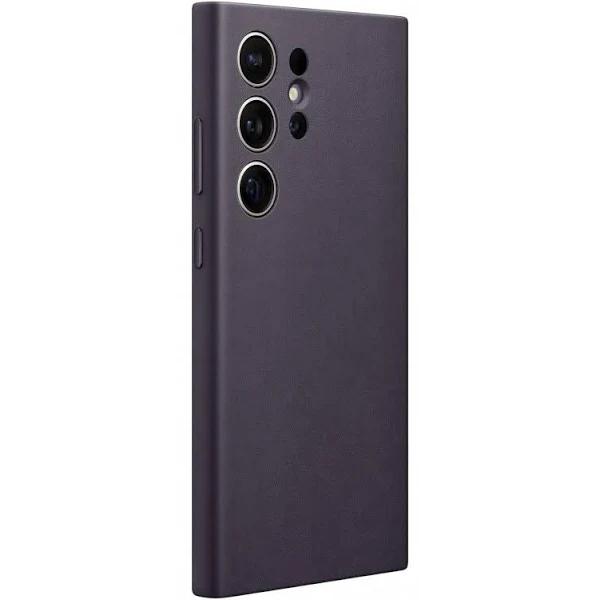 Samsung Galaxy S24 Ultra Faux Leather Case (Dark Violet)