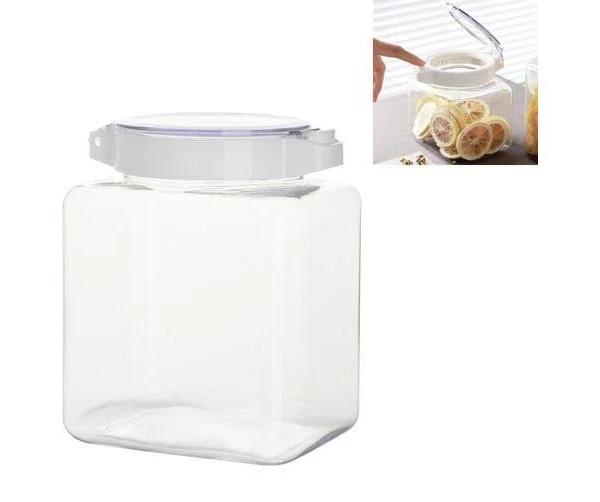 Home Kitchen Press Moisture-proof Seasoning Storage Jar Transparent Food Sealed Jar, Capacity:1500ml