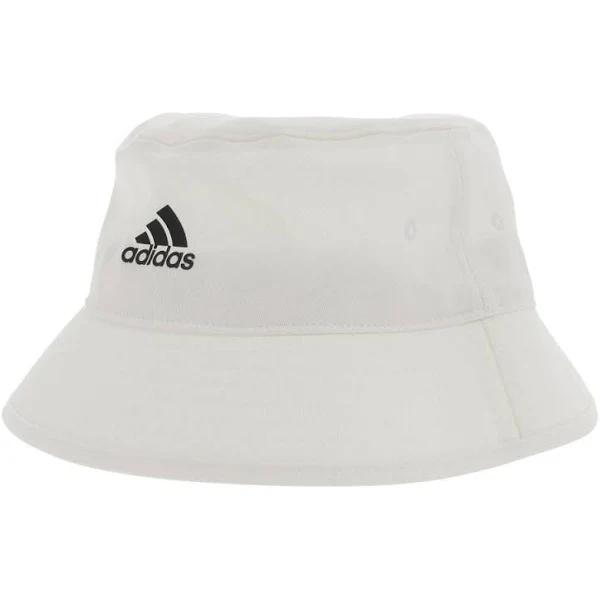 adidas-Cotton Bucket Hat-Unisex-White / Black-OSFM