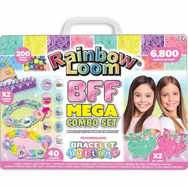 Rainbow Loom Bff Mega Button Set Featuring New Bff Loom