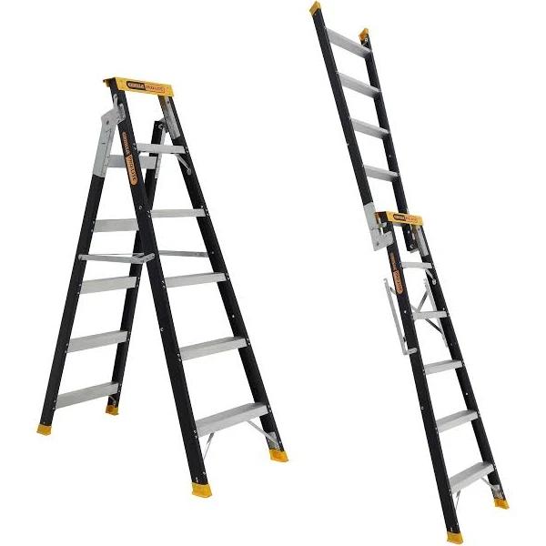 Gorilla Ladders 150kg Pro-Lite 6 Step Dual Purpose Fibreglass Ladder