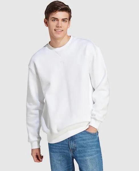 adidas-All SZN Fleece Sweatshirt-Men-White-L