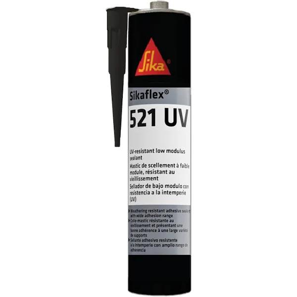 SikaSikaflex 521 UV Weathering Resistant Silane Terminated Polymer Adhesive Sealant Age Resistant Low Odour Overpaintable Black 300ml