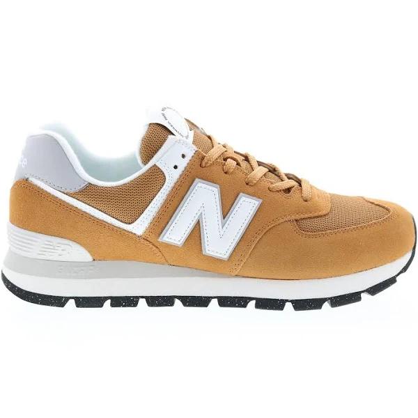 New Balance Men's 574 - Orange/White (Size 10.5)