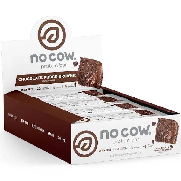 No Cow 50554 Chocolate Fudge Brownie Bar 2.12 oz, PK72