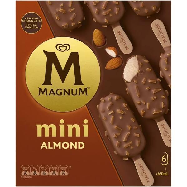 Magnum Mini Ice Cream almond 6 Pack 360ml