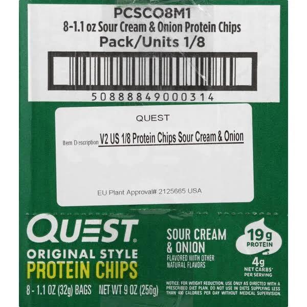 Quest Nutrition Quest Chips Sour Cream & Onion 8 pckts