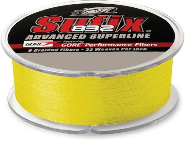 Sufix 832 Advanced Superline Braid - 30lb - Hi-Vis Yellow - 600 yds