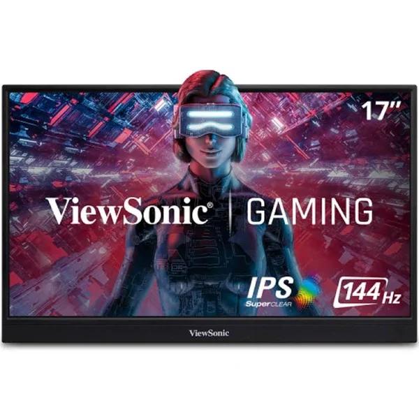 ViewSonic VX1755 17 Inch 1080P Portable IPS Gaming Monitor with 144Hz, Mobile Ergonomics, AMD FreeSync Premium, USB-C, and HDMI for Home and Esports