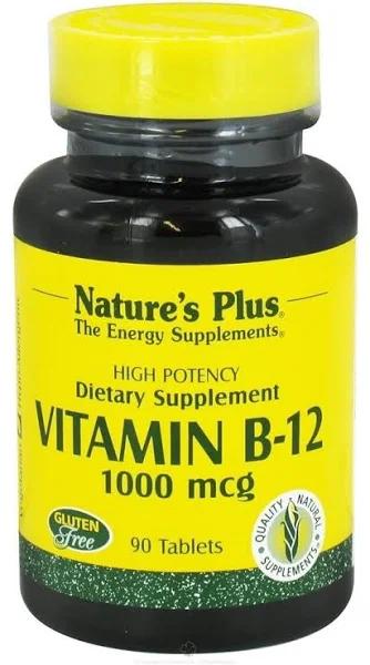 Nature's Plus, Vitamin B-12, 1000 mcg, 90 Tablets