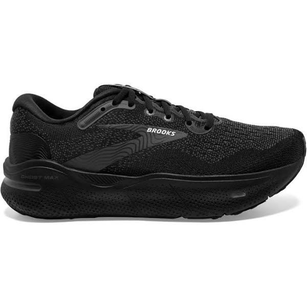 Mens Brooks Ghost Max, BLACK/BLACK/EBONY / 10.5