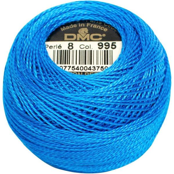 DMC Pearl Cotton Ball Size 8 87yd Dark Electric Blue