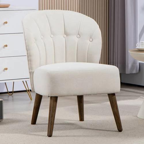 Oliver Upholstered Accent Chair Seat Colour: Beige - Pay with AfterPay or zipPay On Arm Chairs, Recliners & Sleeper Chairs