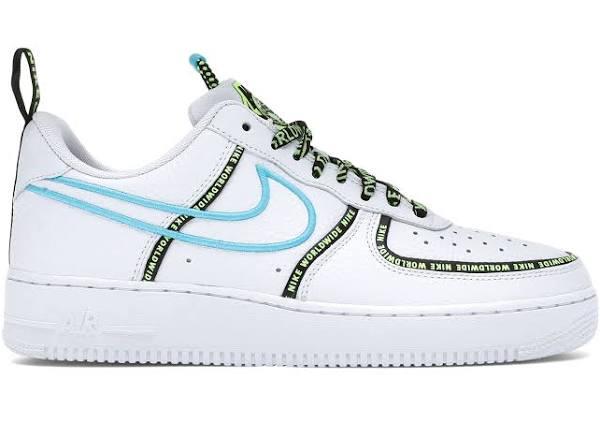 Nike Air Force 1 Low Worldwide White Blue Fury Volt