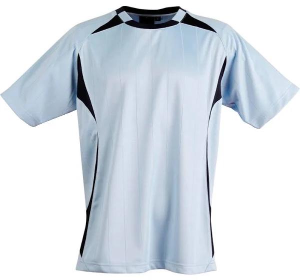 Striker | Plain Contrast CoolDry Soccer Jersey Sky Blue+Navy XL