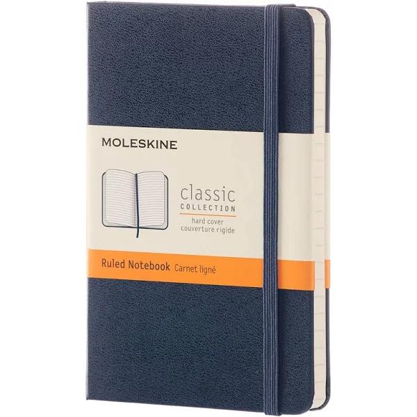 Moleskine - Classic Hard Cover Notebook - Pocket Sapphire Blue / Ruled