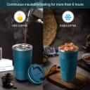 Vacuum Travel Mug,Insulated Coffee Mug Spill Proof Stainless Steel Coffee Tumbler Double Wall Leak-proof Reusable Travel Thermos Cup with