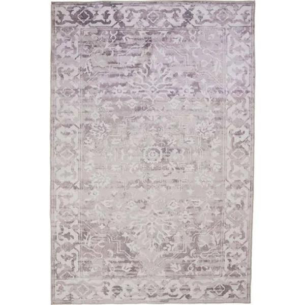 90x300cm Shay Beige Traditional Distressed Machine Washable Rug