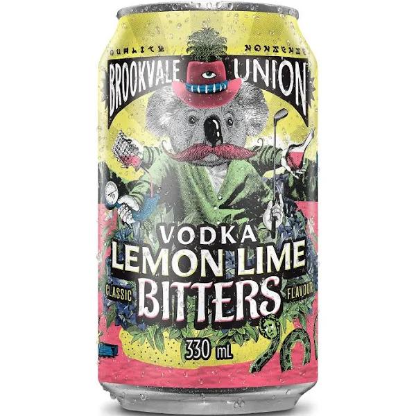 Brookvale Union Vodka Lemon Lime Bitters 330ml