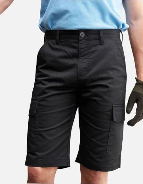 Pro RTX Mens Cargo Shorts Black S Polyester Cotton Mens Shorts