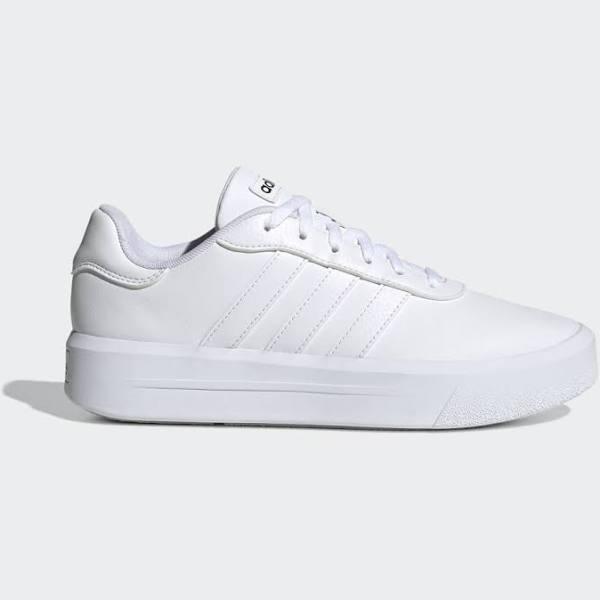 Adidas Womens Court Platform Shoes, 7 / White