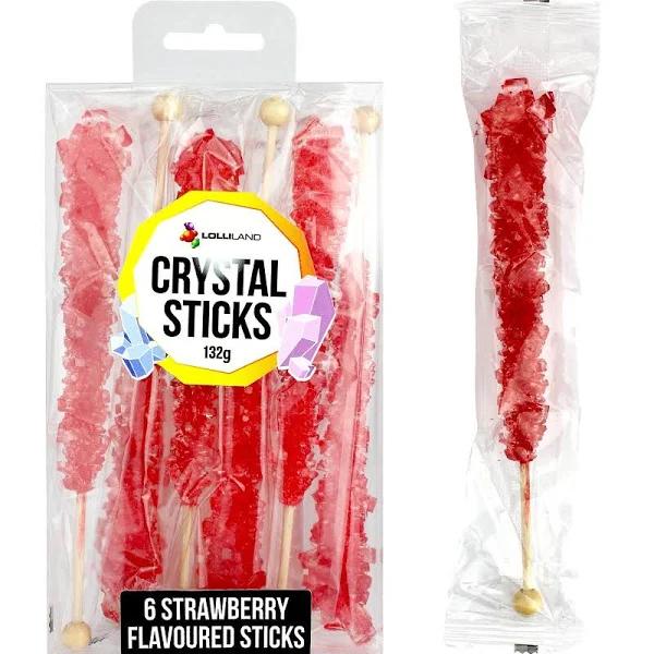 Red Crystal Lolly Sticks (Pack of 6)