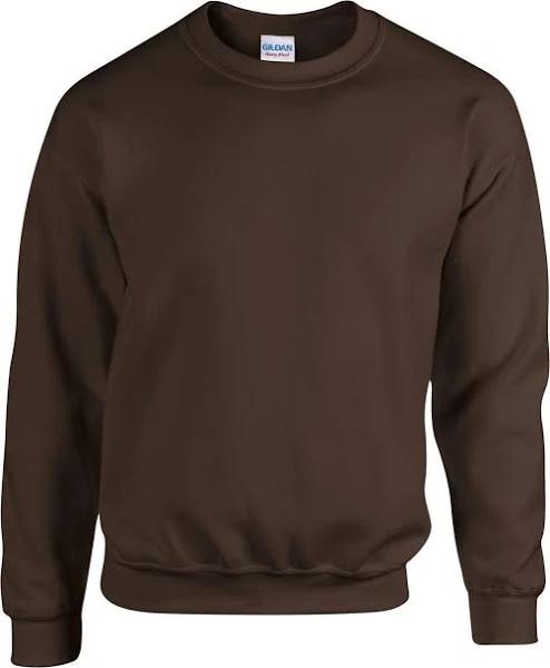 Gildan Mens Heavy Blend Sweatshirt Dark Chocolate L Cotton Polyester Mens Sweatshirt