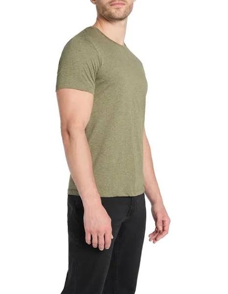 Marcs Marle Brando Crew Neck Tee in Moss Marle Green XS