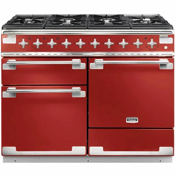 Falcon Elise 1100mm Dual Fuel Freestanding Cooker - Cherry Red/Nickel