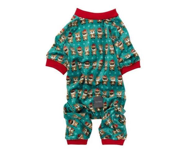 Disco Deers Size 4 (41-42cm) Christmas Dog Pyjamas by FuzzYard